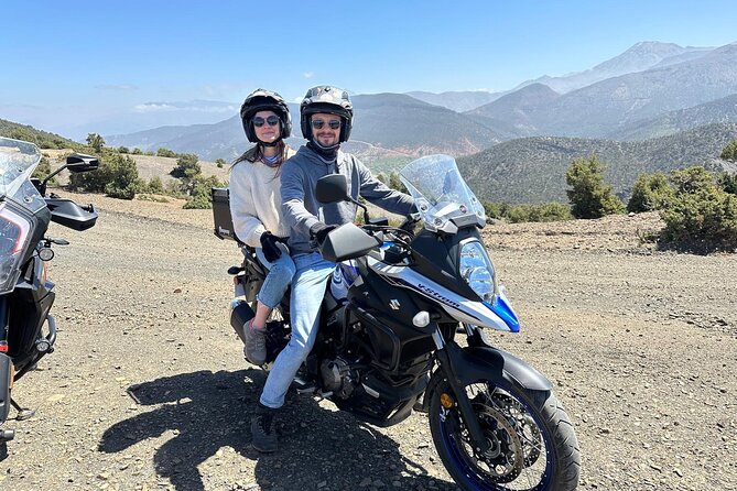 A Day of Motorcycle Ride from Marrakech - Climbing toward Oukaimeden on winding roads