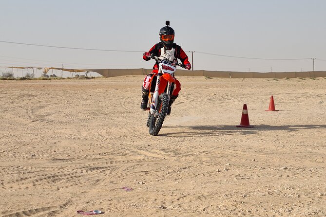 Adult Desert Motorbike Training in Dubai - The first lesson on the closed training area