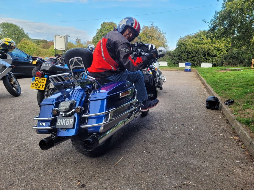 Alton: 1-Hour Harley Davidson Pillion Tour - South Downs - A café stop for photos and a breather