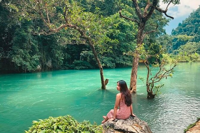 Cao Bang Loop Tour 3D2N by Motorbike, Car or Jeep - Nguom Ngao Cave before the waterfall