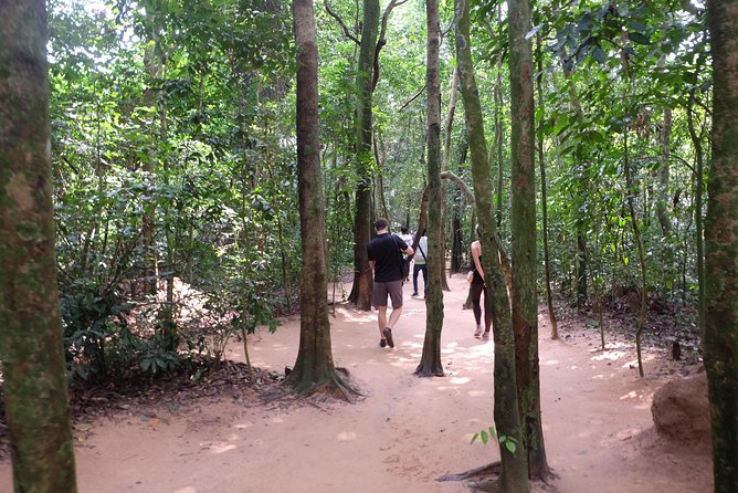 Cu Chi Tunnels By Motorbike and Scooter - A stop at a rubber tree farm