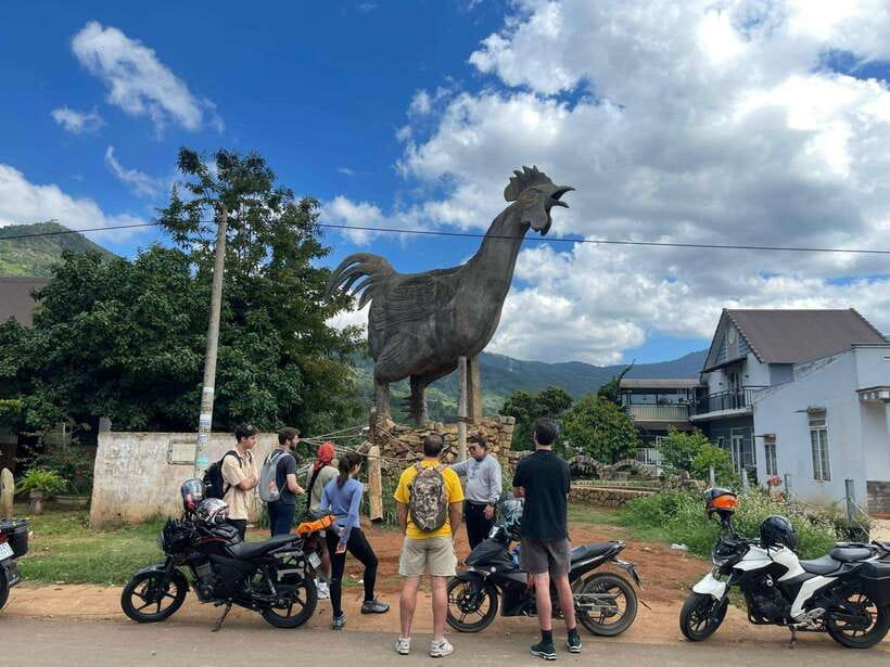 Dalat: MOTORBIKE TOUR TO PONGOUR FALLS- SILK- COFFEE FARM - Elephant Waterfall and Linh An Pagoda