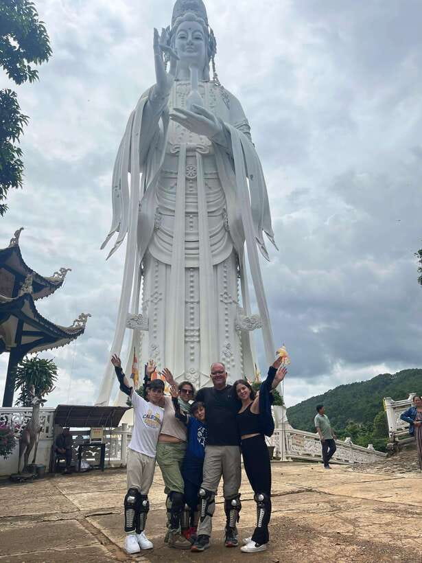 Dalat motorcycle trips - Linh An Pagoda adds a peaceful pause