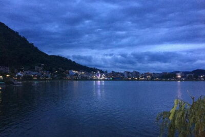 Evening Roaming to North Lakeside with Motorcycle