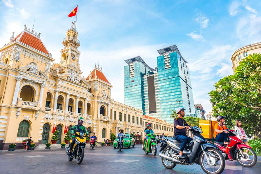 Explore The Hidden Gems In Ho Chi Minh City By Motorbike - District 1: Colonial buildings and young Saigon