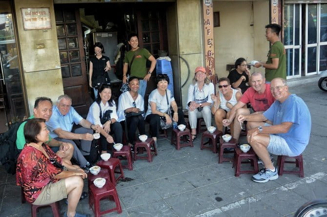 Hanoi Michelin Star Food Tour Via Jeep, Vespa or Motorbike - Watching the train at Hanoi Train Street