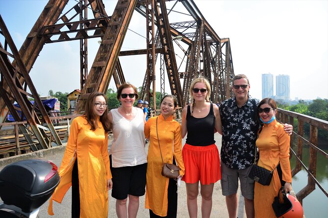 Hanoi Motorbike Led By Women: Hanoi Countryside Motorbike Tours - Riding from Hanoi across Long Bien Bridge