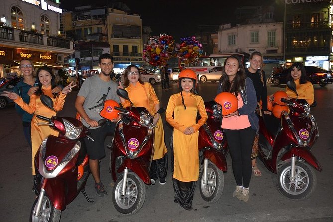 Hanoi Motorbike Tours Led By Women: Hanoi By Night Foodie Motorbike Tours - The Ho Chi Minh memorial area after dark