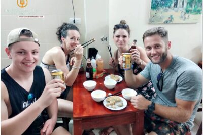 Hanoi old quarter sightseeing & street food eating by Motorcycle