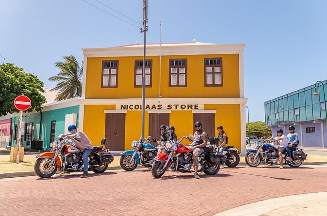 Harley-Davidson Guided Island Tours - Seroe Colorado and views toward Venezuela