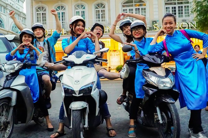 Ho Chi Minh Night Tour by Motorbikes with Female Rider | KissTour - Nguyễn Thiện Thuật apartment buildings: old Saigon at street level