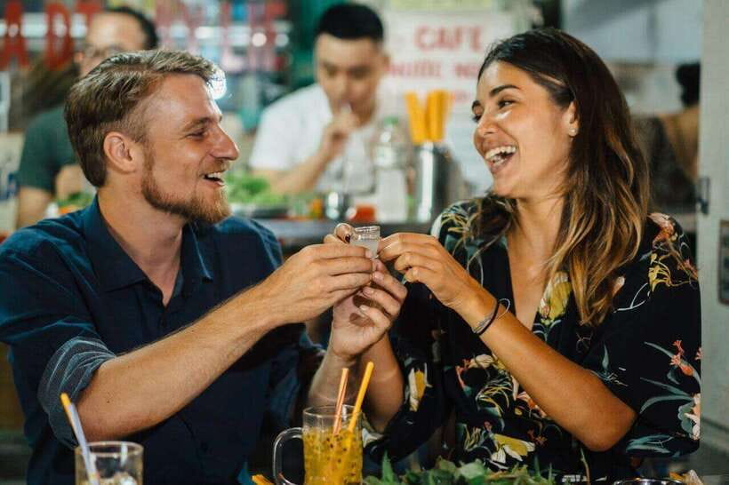 Ho Chi Minh: Tasty Vegan Food and local Beer by Motorbike - Saigon beer, mineral water, and the social side