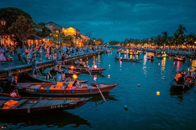 Hoi An Night Food Tour Motorbike & Lantern Cruise by Lady Rider - Riding from Cam Thanh as the sun goes down
