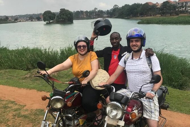 Kampala boda boda tours [motorbike tours]. - African Village craft market ends the route