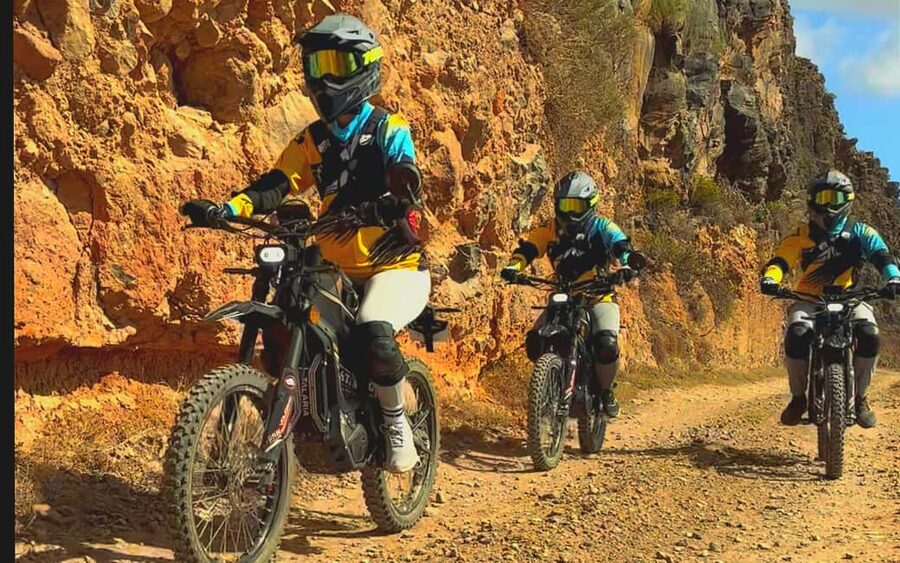 Maspalomas: Guided Offroad Tour on Electric Enduro Motorcycles - The first road section builds confidence