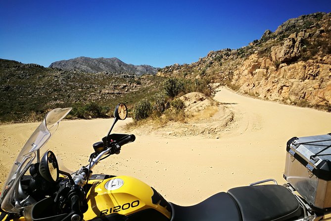 Motorbike adventures on a dual purpose motorbike in the Garden Route and Karoo. - What the price includes, and what it does not