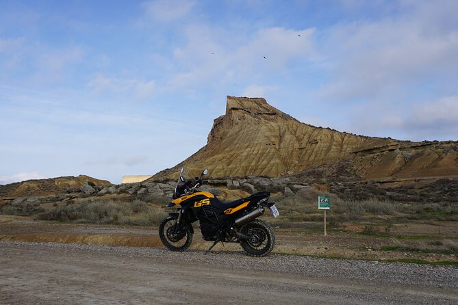 Motorcycle Adventure through Bardenas Reales - Riding into the Bardenas Reales