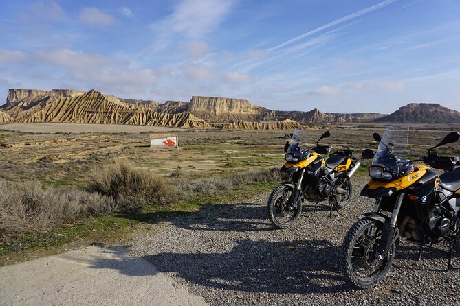 Motorcycle Adventure through Bardenas Reales - Castil de Tierra, canyons, and wide-open views