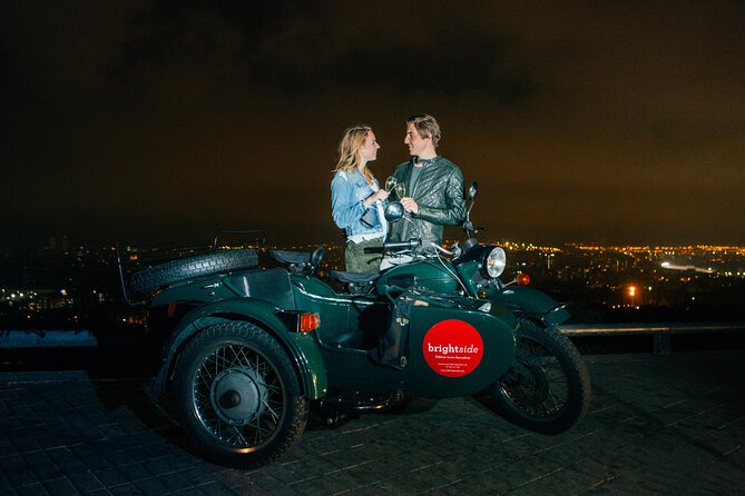 Night Tour of Barcelona by Sidecar Motorcycle - The Olympic Ring and a 15-minute hilltop view