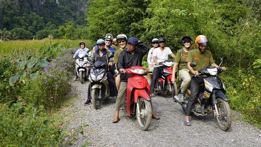 Ninh Binh : Countryside Tour by Motorcycle - Buffalow Riding - A stream bath in the middle of the day