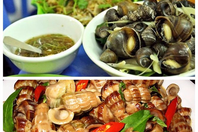 Private Saigon Street Food Tour with Motorbike - Stop four: snails and a seafood buffet