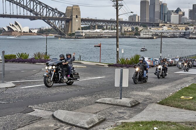 The 3 Bridges Harley Tour - see the main iconic bridges of Sydney on a Harley - Jeffrey Street Wharf is the best photo pause